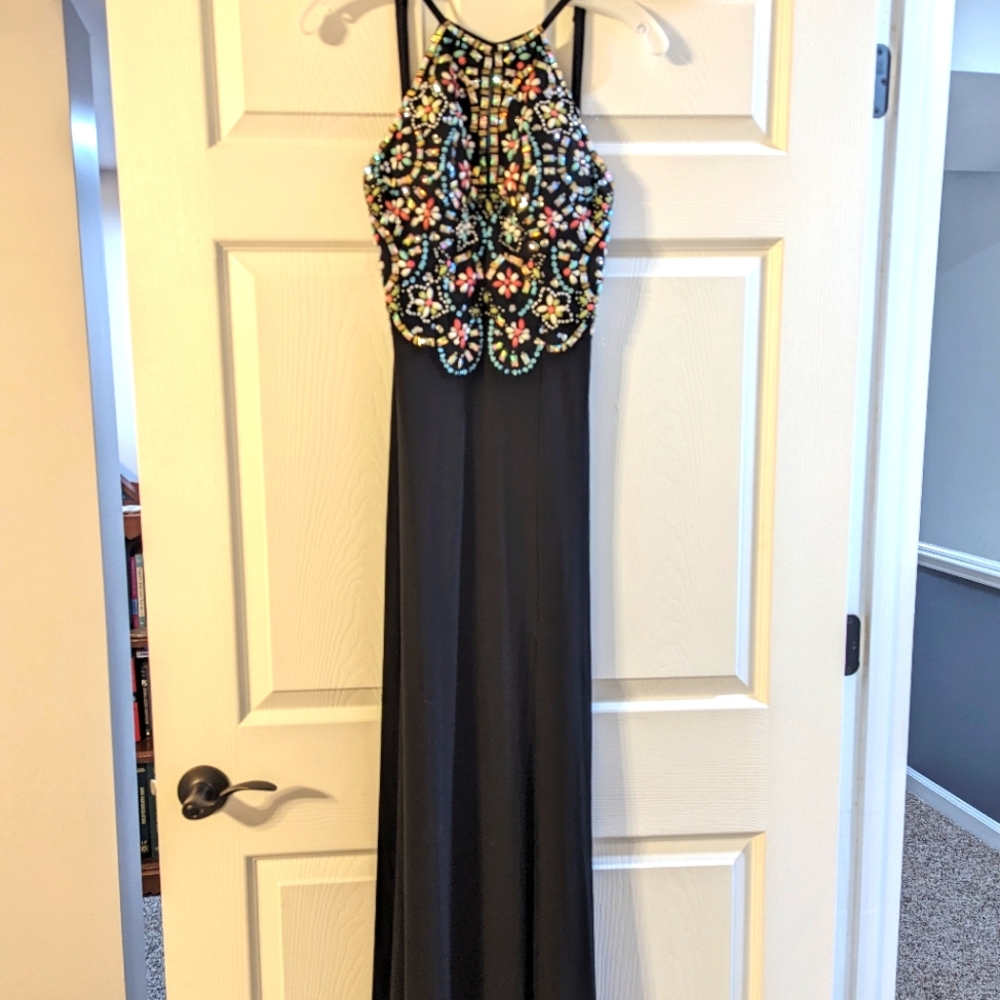 Black Prom Dress with Beads